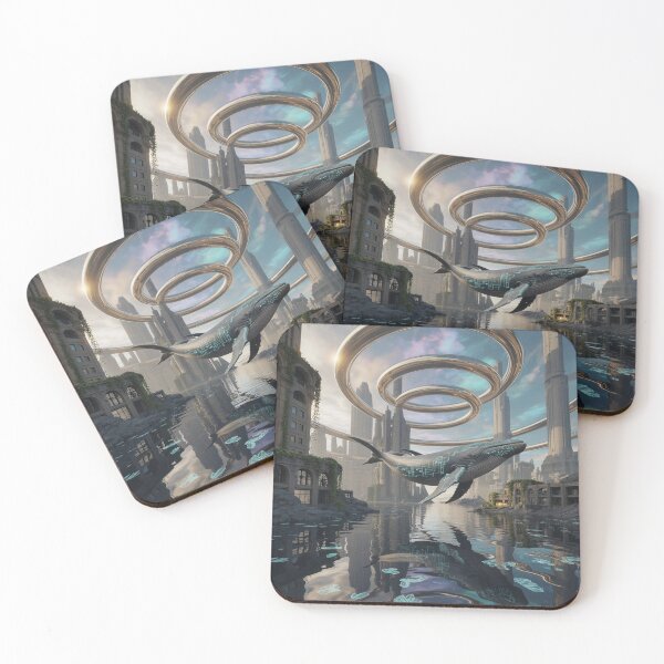 Item preview, Digital Whale in a Floating Megalopolis designed and sold by VA Design.