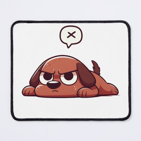 Item preview, Exhausted Brown Dog Cartoon – Over It Animal Mood designed and sold by Confuzz1ed.