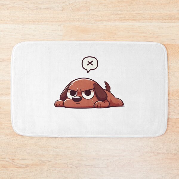 Item preview, Exhausted Brown Dog Cartoon – Over It Animal Mood designed and sold by Confuzz1ed.