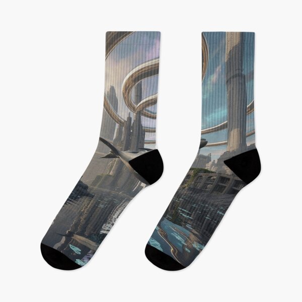 Item preview, Digital Whale in a Floating Megalopolis designed and sold by VA Design.