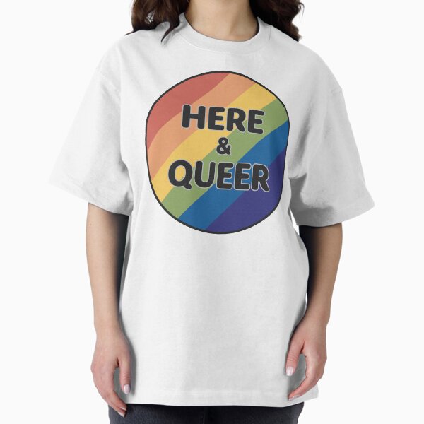 Item preview, Here & Queer Button designed and sold by jaamsdad.