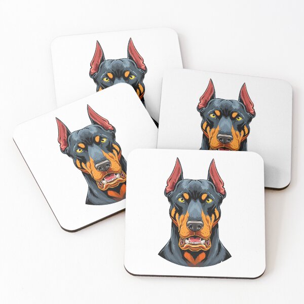 Item preview, Portraits of a head Doberman dog front view, Illustration of gorgeous fierce doberman dog, doberman pinscher, american doberman, dog doberman designed and sold by Danler.