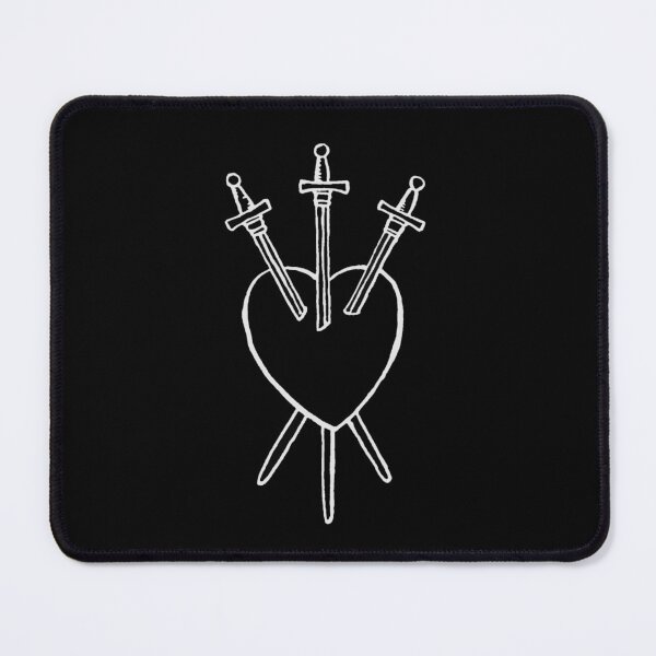 Item preview, 3 of Swords, Tarot Card Design, Three of Swords, Diviniation, Wicca Witchcraft, Magic Mystical, Rider Waite, Psychic Fortune Teller, Occult Retro, Zodiac Astrology, Luna Moon Witch designed and sold by S Hazelwood .