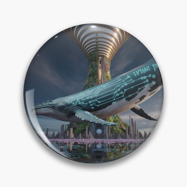 Artikelvorschau, Digitaler Wal in einer schwimmenden Megalopolis ₪ entworfen und verkauft von VA Design.
