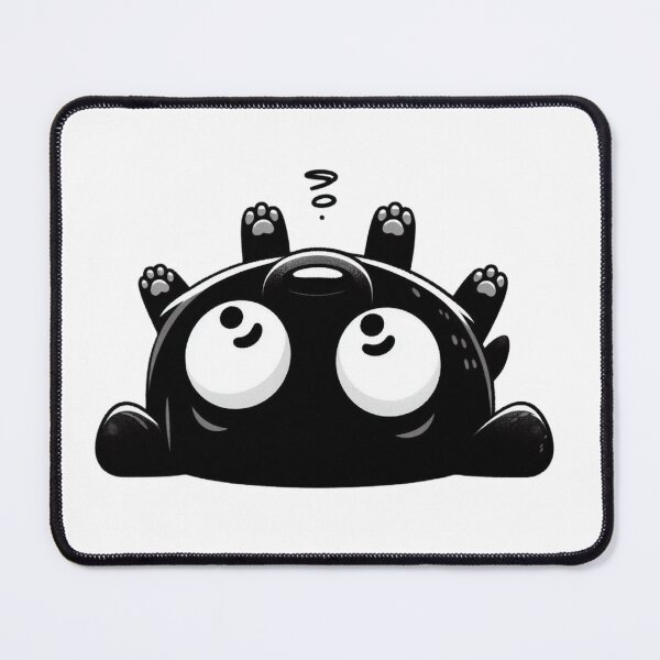 Item preview, Fed Up Black Dog Lying Down – Cartoon Defeated Mood designed and sold by Confuzz1ed.