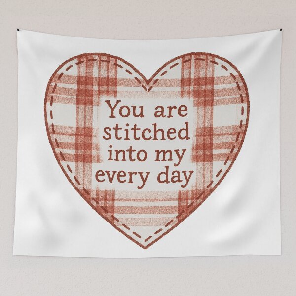 Item preview, You Are Stitched Into My Every Day Heart Plaid designed and sold by Owcomm.