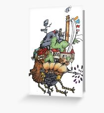 Howls Moving Castle Greeting Card