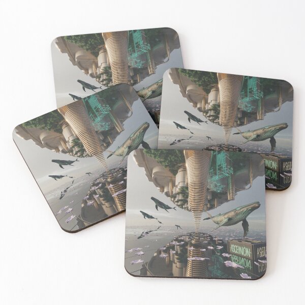 Item preview, Digital Whale in a Floating Megalopolis # designed and sold by VA Design.