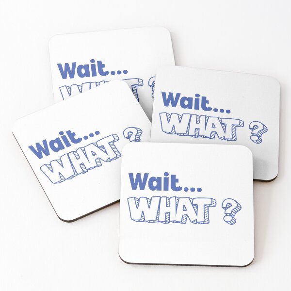Item preview, Wait What? blue letter designed and sold by Ideas-BYDESiGN.