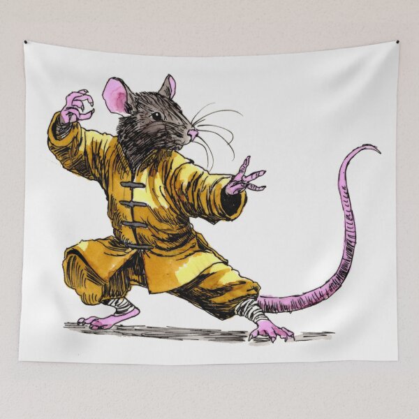 Item preview, Rat Martial Master designed and sold by Scribbles & Doodles by Jinx.