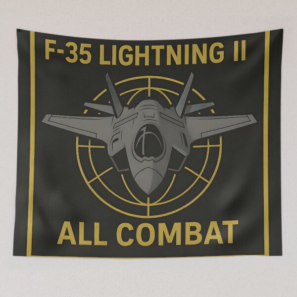 Item preview, F-35 Lightning II Jet Emblem – "All Combat" designed and sold by NCLaserDesigns.