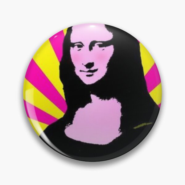 Item preview, Mona Lisa yellow and pink designed and sold by Pretty Postcards.