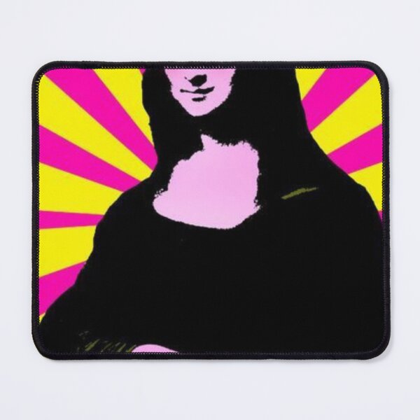 Item preview, Mona Lisa yellow and pink designed and sold by Pretty Postcards.