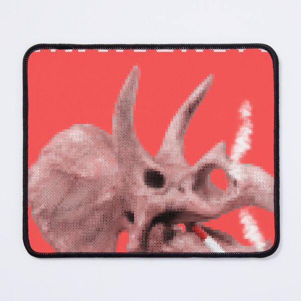 Item preview, Pixelated Triceratops Smoking – Retro Dinosaur Bitmap Aesthetic Design designed and sold by judepsd.