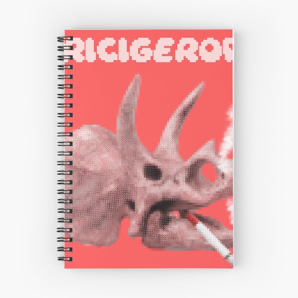 Item preview, Pixelated Triceratops Smoking – Retro Dinosaur Bitmap Aesthetic Design designed and sold by judepsd.