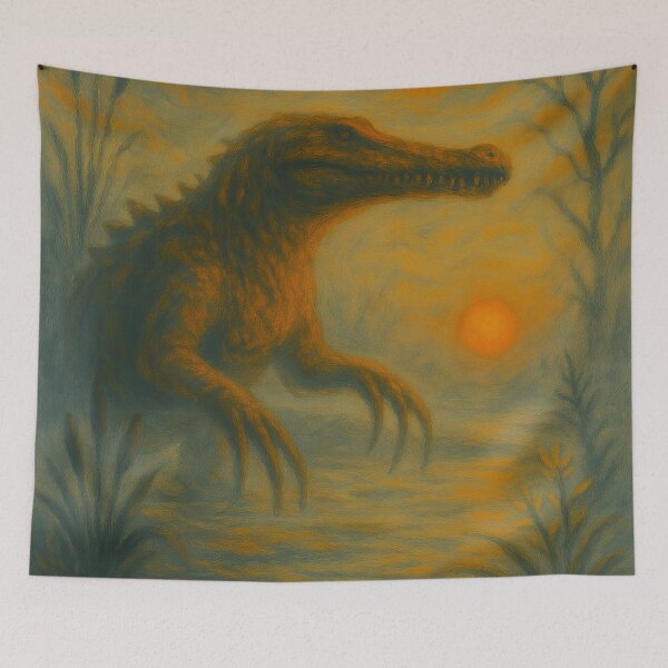 Item preview, Sarcosuchus Ancient Aquatic Twilight designed and sold by JonelleTshirts.