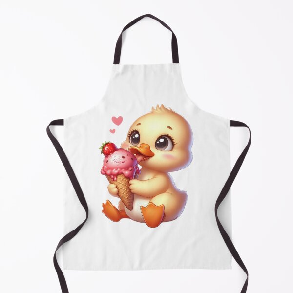Item preview, Baby Duckling with Strawberry Ice Cream designed and sold by Confuzz1ed.