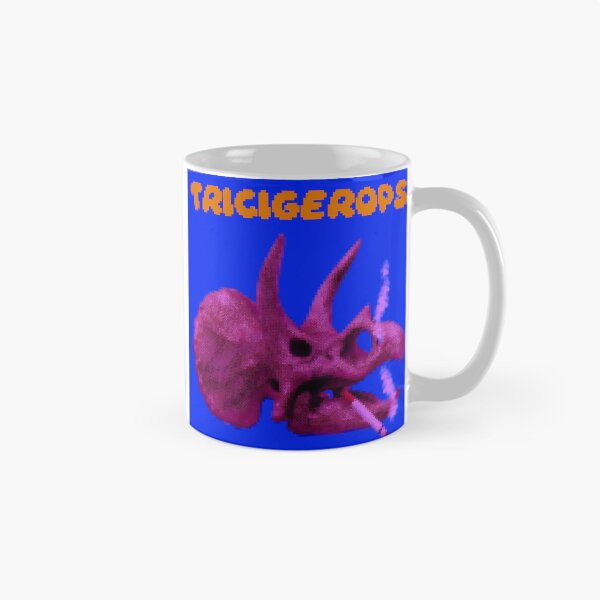 Item preview, Pixelated Triceratops Smoking – Retro Dinosaur Bitmap Aesthetic Design designed and sold by judepsd.