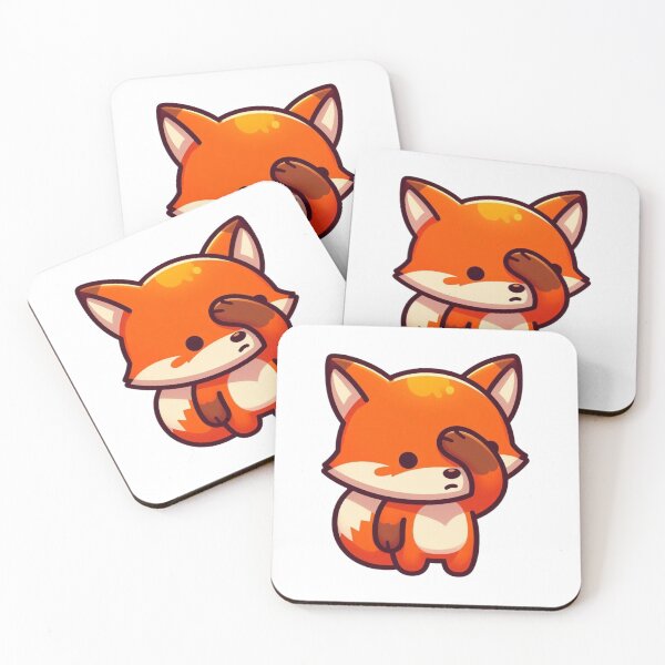 Item preview, Orange Fox Facepalm – Cartoon Frustration Pose designed and sold by Confuzz1ed.