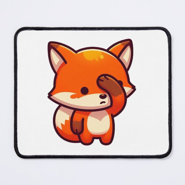 Item preview, Orange Fox Facepalm – Cartoon Frustration Pose designed and sold by Confuzz1ed.