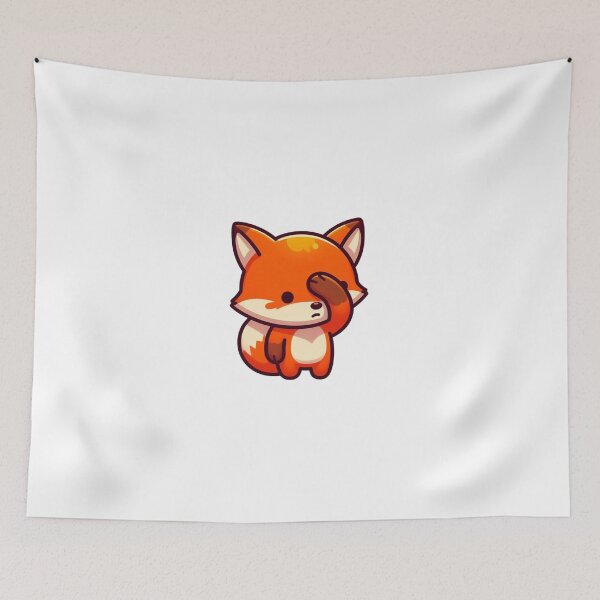 Item preview, Orange Fox Facepalm – Cartoon Frustration Pose designed and sold by Confuzz1ed.
