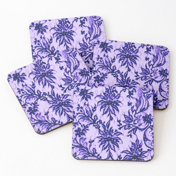 Item preview, Purple Floral Lace Pattern – Elegant Vintage-Inspired Textile Design designed and sold by Kristylynn757.