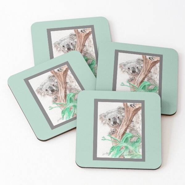 Item preview, Koala Peeking - watercolor painting designed and sold by Annie Mason Art.