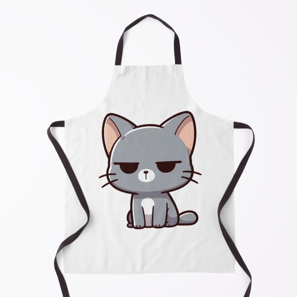 Item preview, Grumpy Gray Cat with Pinned Ears – Fed Up Look designed and sold by Confuzz1ed.