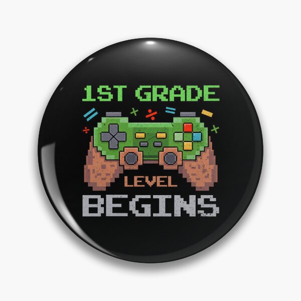 Artikelvorschau, 1. Klasse Level beginnt Erster Tag Gamer Zurück zur Schule 8-Bit entworfen und verkauft von G350.