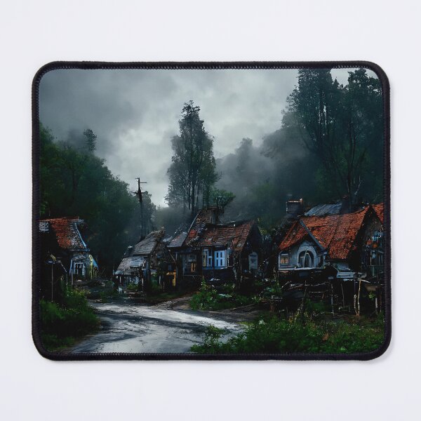 Item preview, Misty Forgotten Village in Forest Fog designed and sold by Amr Siam.