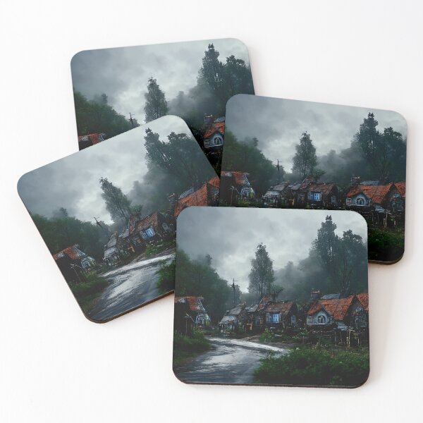 Item preview, Misty Forgotten Village in Forest Fog designed and sold by Amr Siam.