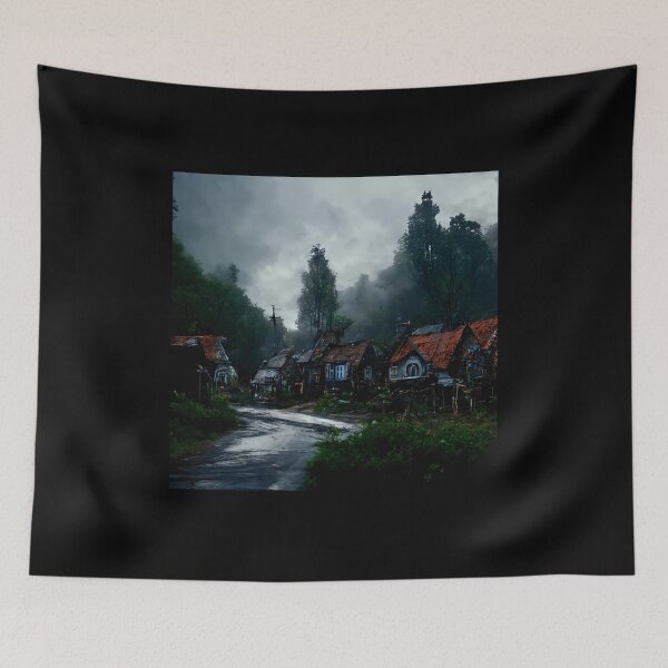 Item preview, Misty Forgotten Village in Forest Fog designed and sold by Amr Siam.