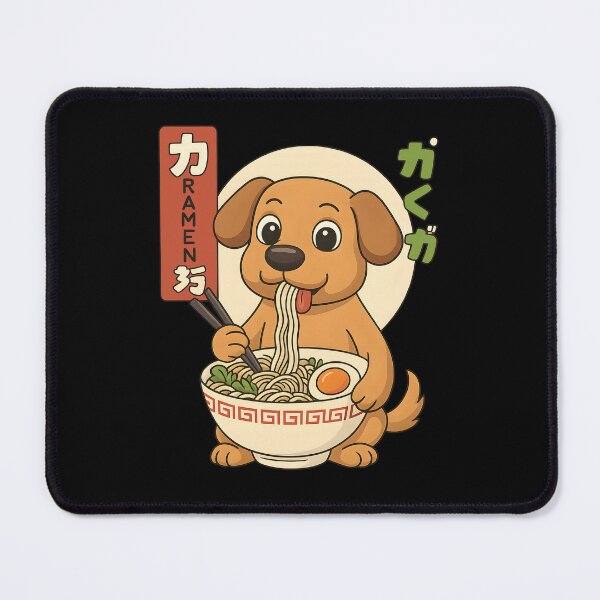 Item preview, Cute Ramen Dog Noodle Bowl Funny Japanese Food Cartoon Design designed and sold by DrawHandArt.
