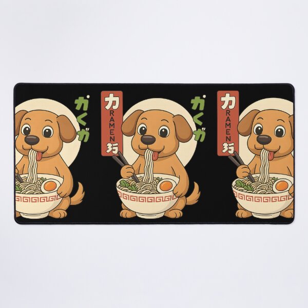 Item preview, Cute Ramen Dog Noodle Bowl Funny Japanese Food Cartoon Design designed and sold by DrawHandArt.