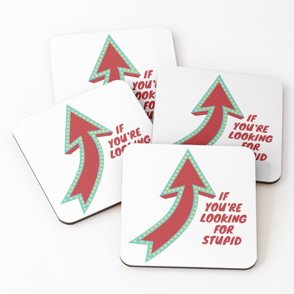 Item preview, If You’re Looking for Stupid – Funny Arrow Sarcasm Design designed and sold by noggull.