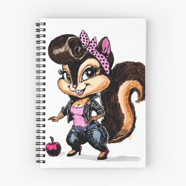 Item preview, Pink Lady Rockabilly Squirrel designed and sold by Scribbles & Doodles by Jinx.