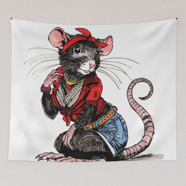 Item preview, Rockabilly Rat designed and sold by Scribbles & Doodles by Jinx.