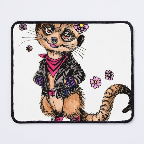 Item preview, Leather Jacket and Pink Flowers designed and sold by Scribbles & Doodles by Jinx.