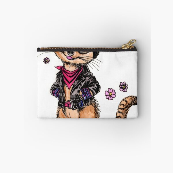 Item preview, Leather Jacket and Pink Flowers designed and sold by Scribbles & Doodles by Jinx.