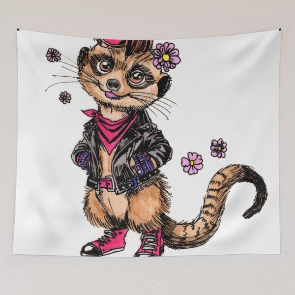 Item preview, Leather Jacket and Pink Flowers designed and sold by Scribbles & Doodles by Jinx.