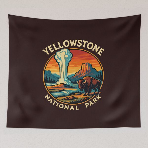 Artikelvorschau, Yellowstone-Nationalpark Wyoming entworfen und verkauft von Fun Travel Art.