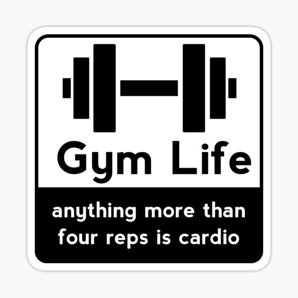Artikel-Vorschau von Gym Life "Etwas mehr als vier Wiederholungen ist Cardio", designt und verkauft von GGFTrading.