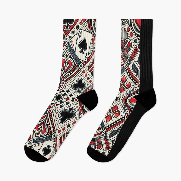 Item preview, Vintage Playing Card Pattern - Stylish Casino Poker Design for Home Decor, Apparel, and Accessories designed and sold by DrawHandArt.