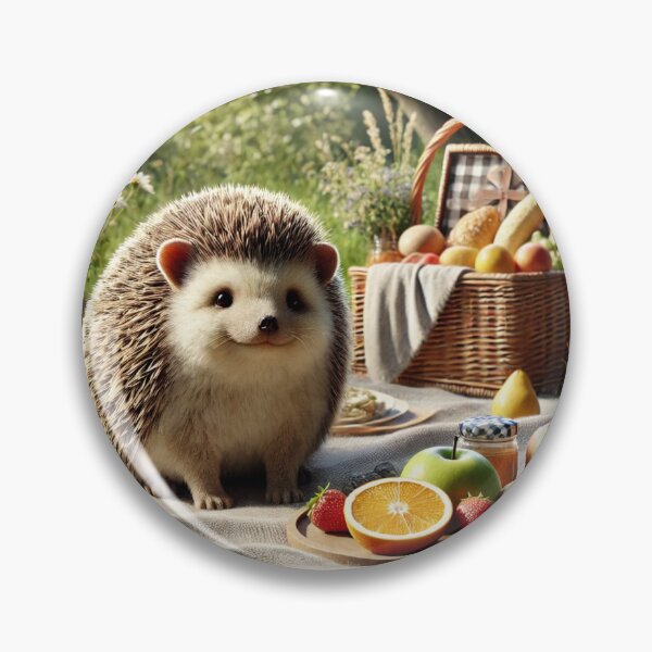 Item preview, Cute Hedgehog at a Summer Picnic designed and sold by Simon Widhopf.