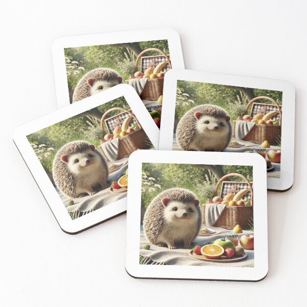 Item preview, Cute Hedgehog at a Summer Picnic designed and sold by Simon Widhopf.