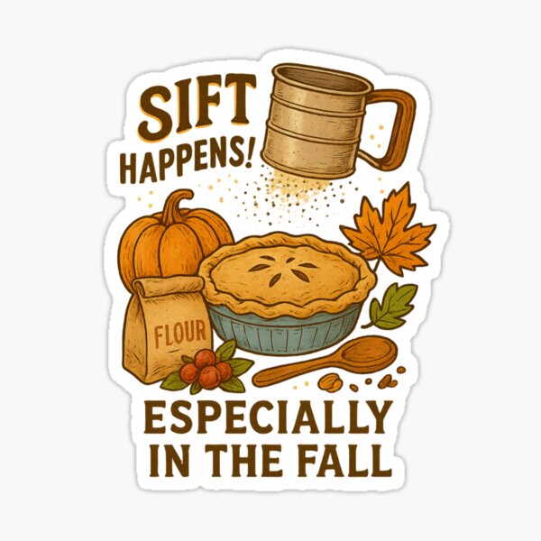 Item preview, Sift Happens, Especially in the Fall Autumn Design designed and sold by EPS-Merch.