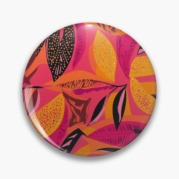 Item preview, Tropical Heatwave: Abstract Jungle Leaves in Neon Fire designed and sold by Espinoza Creative.