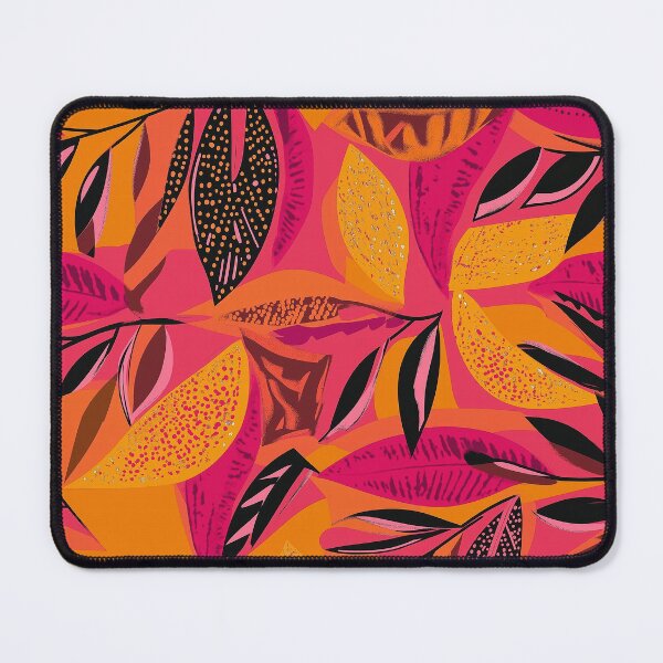 Item preview, Tropical Heatwave: Abstract Jungle Leaves in Neon Fire designed and sold by Espinoza Creative.