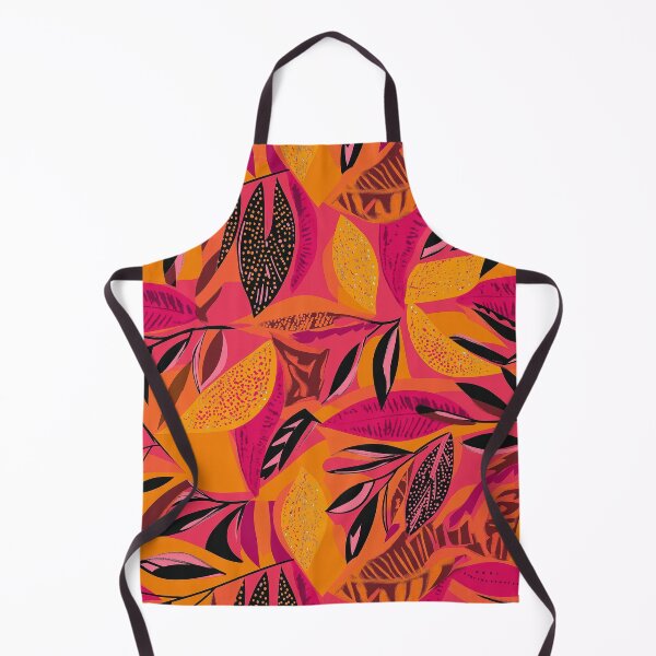 Item preview, Tropical Heatwave: Abstract Jungle Leaves in Neon Fire designed and sold by Espinoza Creative.