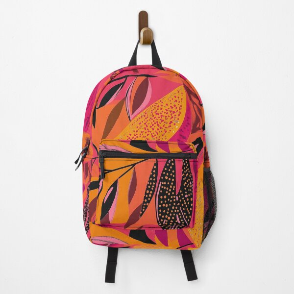 Item preview, Tropical Heatwave: Abstract Jungle Leaves in Neon Fire designed and sold by Espinoza Creative.